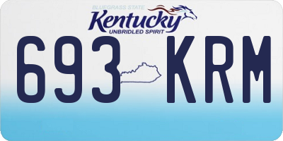 KY license plate 693KRM