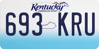 KY license plate 693KRU