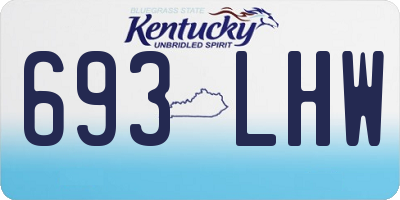 KY license plate 693LHW