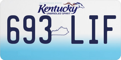 KY license plate 693LIF