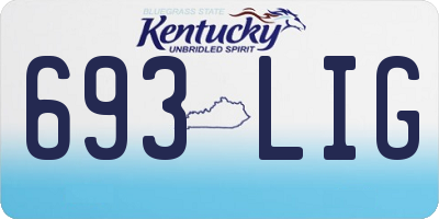KY license plate 693LIG