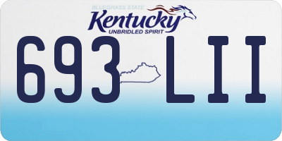 KY license plate 693LII