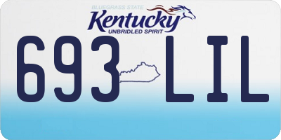 KY license plate 693LIL