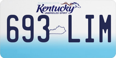 KY license plate 693LIM