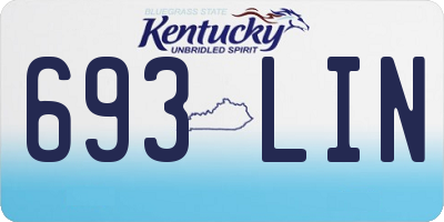 KY license plate 693LIN