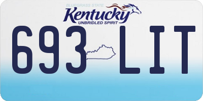 KY license plate 693LIT