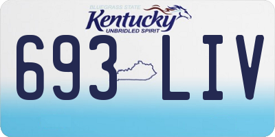 KY license plate 693LIV