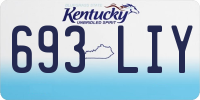 KY license plate 693LIY