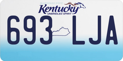 KY license plate 693LJA