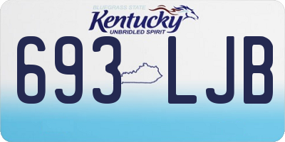 KY license plate 693LJB