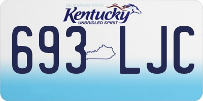 KY license plate 693LJC