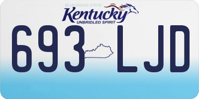 KY license plate 693LJD