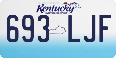 KY license plate 693LJF