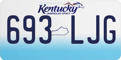 KY license plate 693LJG