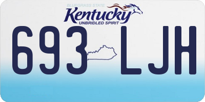 KY license plate 693LJH