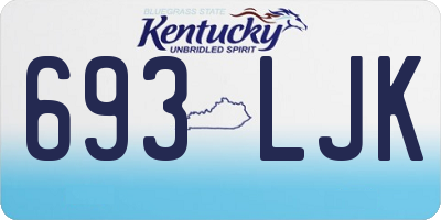 KY license plate 693LJK