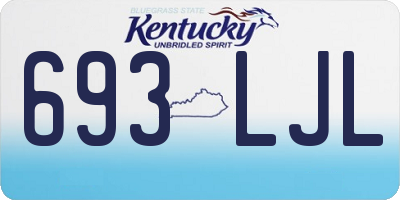 KY license plate 693LJL