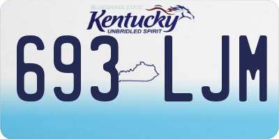 KY license plate 693LJM