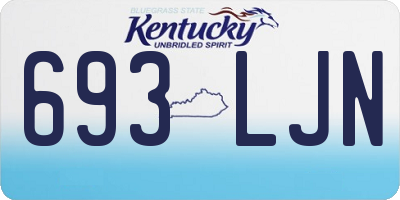 KY license plate 693LJN