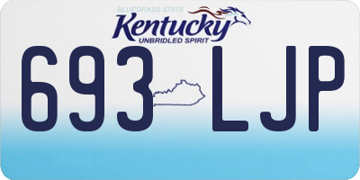 KY license plate 693LJP