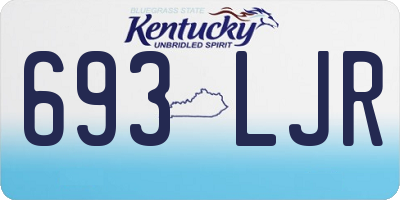 KY license plate 693LJR