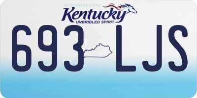 KY license plate 693LJS