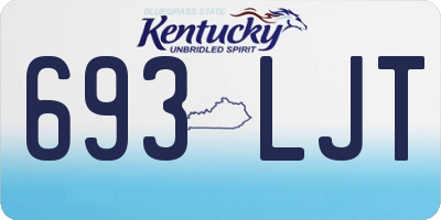 KY license plate 693LJT
