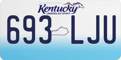 KY license plate 693LJU
