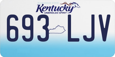 KY license plate 693LJV