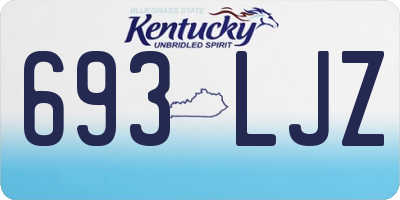 KY license plate 693LJZ
