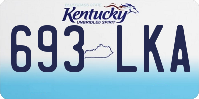 KY license plate 693LKA