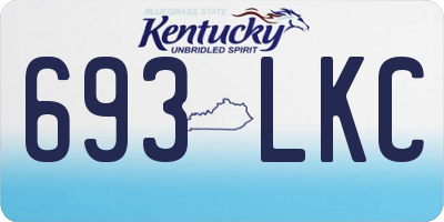KY license plate 693LKC