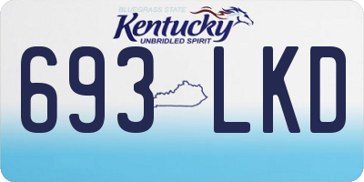 KY license plate 693LKD