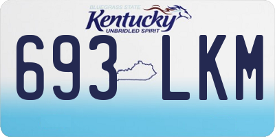 KY license plate 693LKM