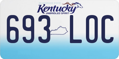 KY license plate 693LOC