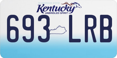 KY license plate 693LRB