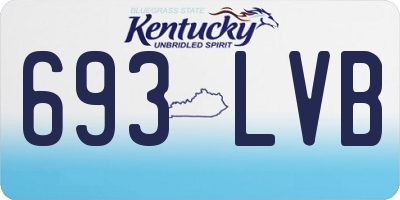 KY license plate 693LVB
