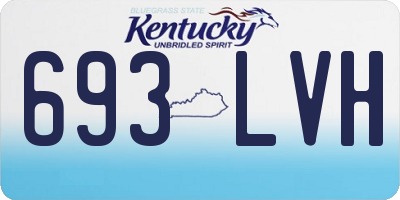 KY license plate 693LVH