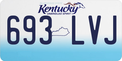 KY license plate 693LVJ