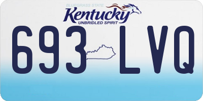 KY license plate 693LVQ