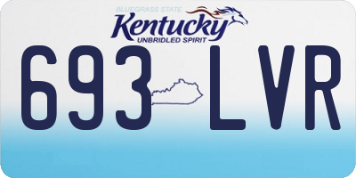 KY license plate 693LVR