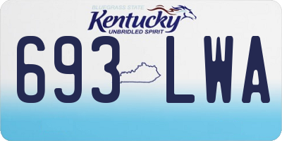 KY license plate 693LWA