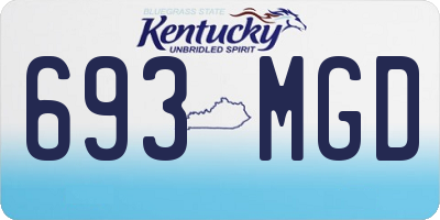 KY license plate 693MGD