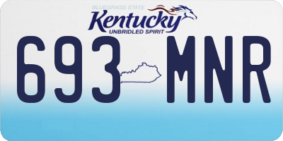 KY license plate 693MNR
