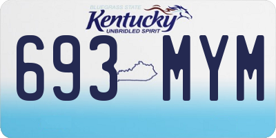KY license plate 693MYM