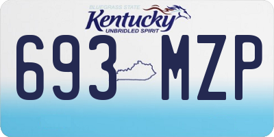 KY license plate 693MZP