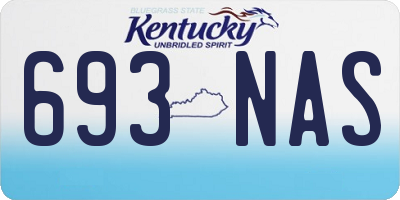 KY license plate 693NAS
