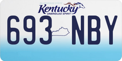 KY license plate 693NBY
