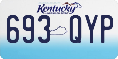 KY license plate 693QYP