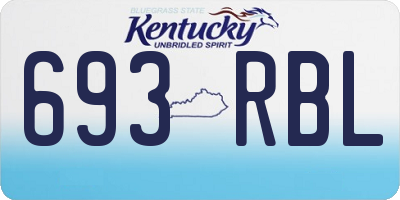 KY license plate 693RBL
